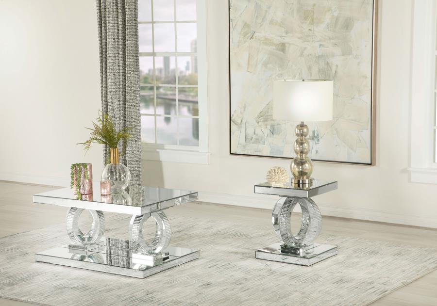 Breena Silver End Table - MyWaynesHome #