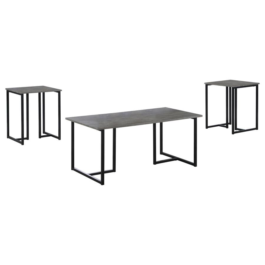 Nyla Grey 3 Pc Coffee Table Set - MyWaynesHome #