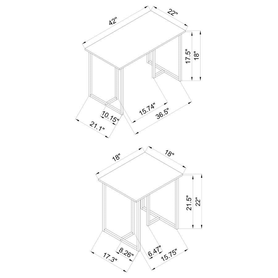 Nyla Grey 3 Pc Coffee Table Set - MyWaynesHome #