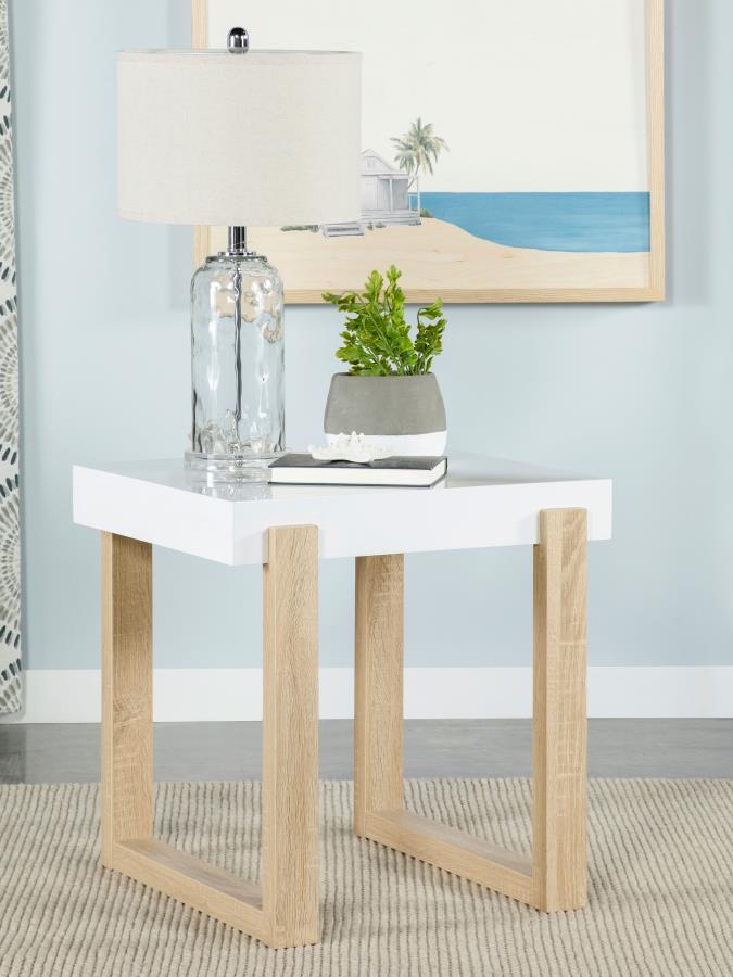 Pala White End Table - MyWaynesHome #