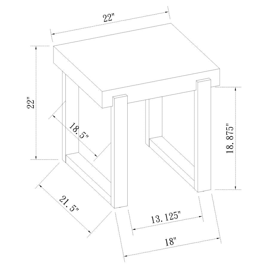 Pala White End Table - MyWaynesHome #