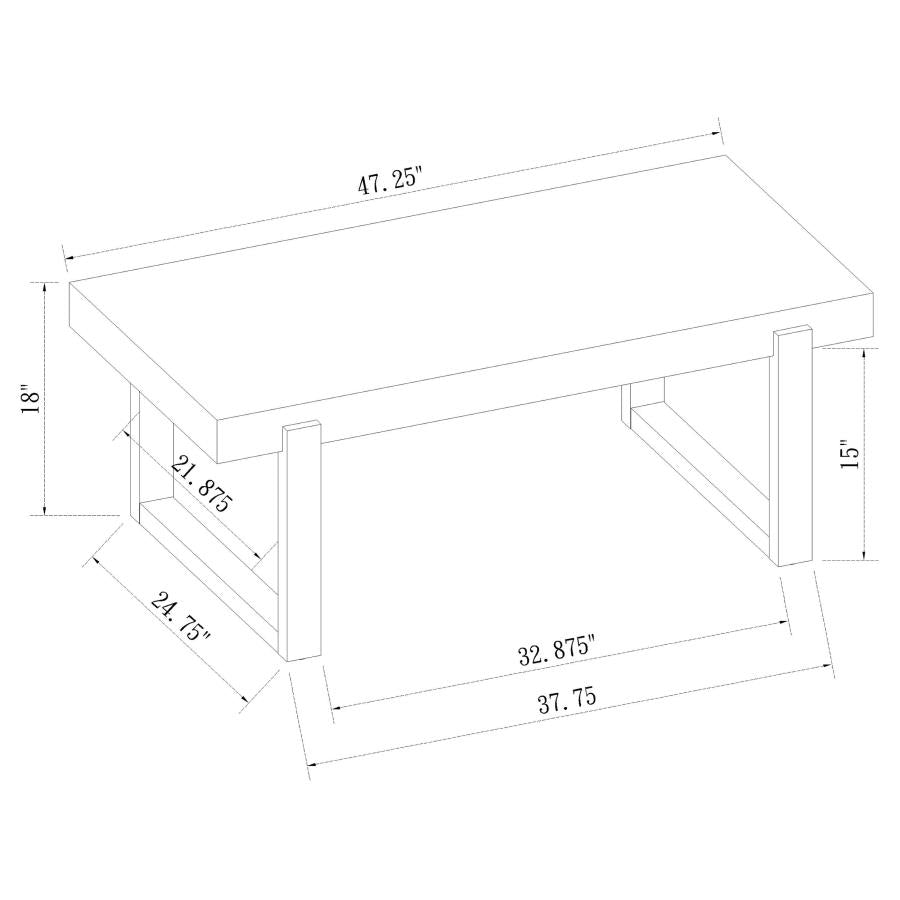 Pala White Coffee Table - MyWaynesHome #