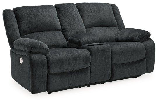 Draycoll Power Reclining Loveseat with Console - MyWaynesHome #