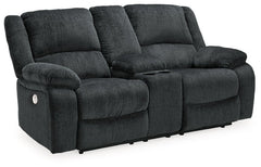 Draycoll Power Reclining Loveseat with Console - MyWaynesHome #