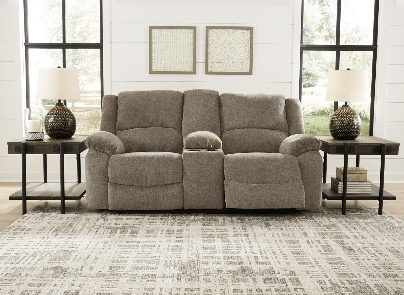 Draycoll Reclining Loveseat with Console - MyWaynesHome #