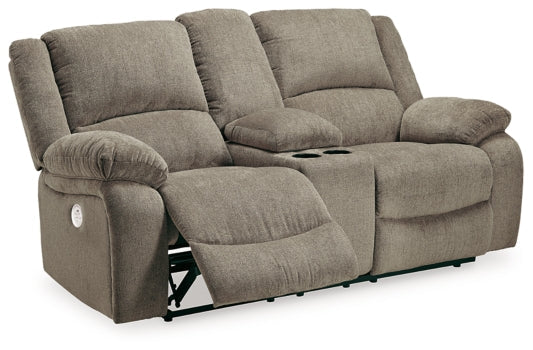 Draycoll Power Reclining Loveseat with Console - MyWaynesHome #