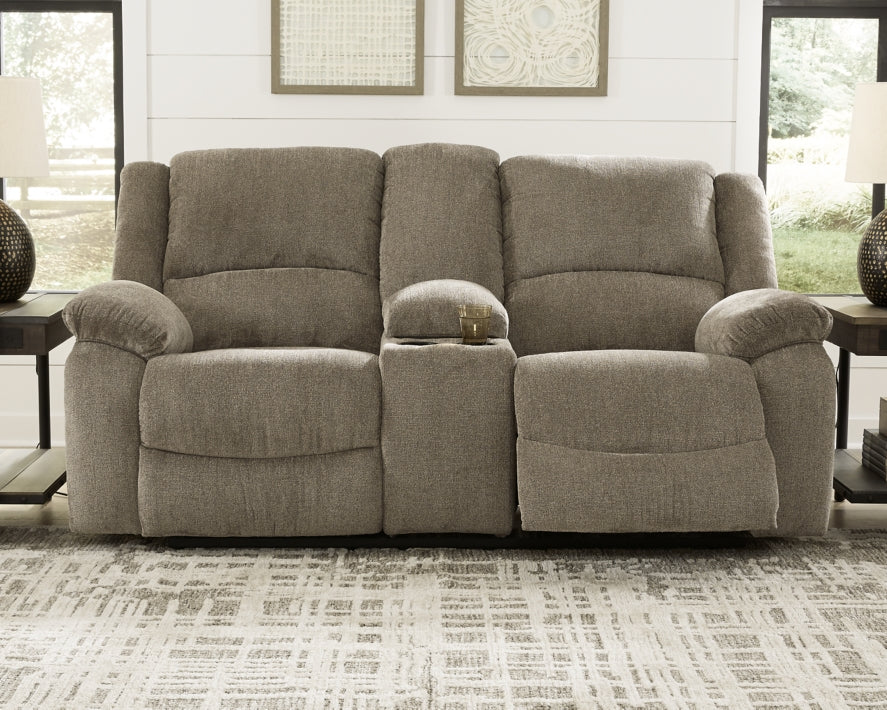 Draycoll Reclining Loveseat with Console - MyWaynesHome #