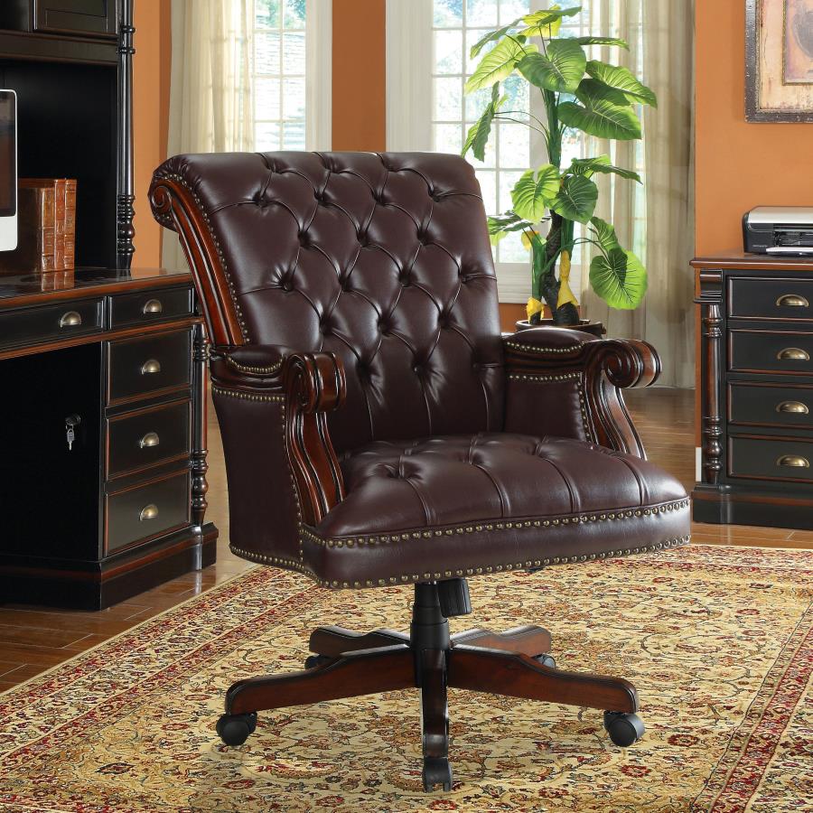 Calloway Brown Office Chair - MyWaynesHome #