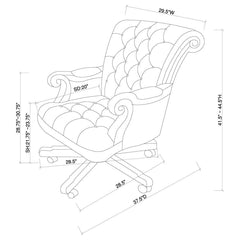 Calloway Brown Office Chair - MyWaynesHome #