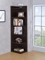 Pinckard Brown Corner Bookcase - MyWaynesHome #