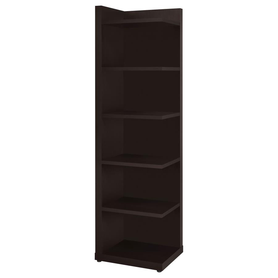 Pinckard Brown Corner Bookcase - MyWaynesHome #