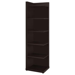 Pinckard Brown Corner Bookcase - MyWaynesHome #