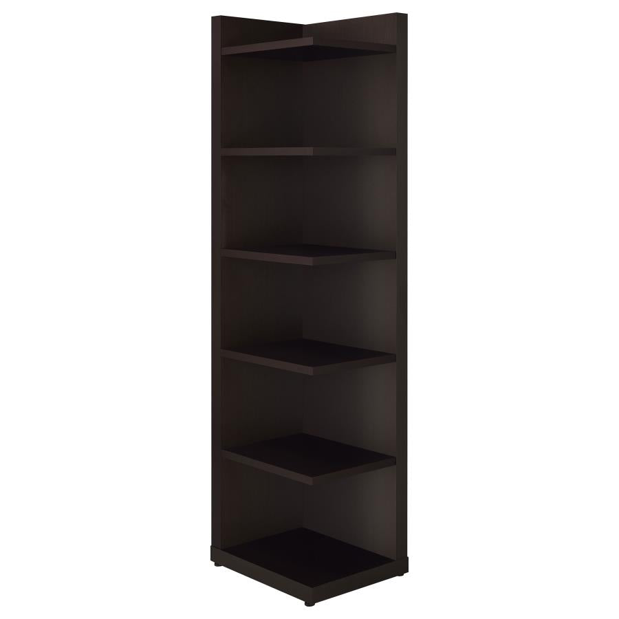 Pinckard Brown Corner Bookcase - MyWaynesHome #