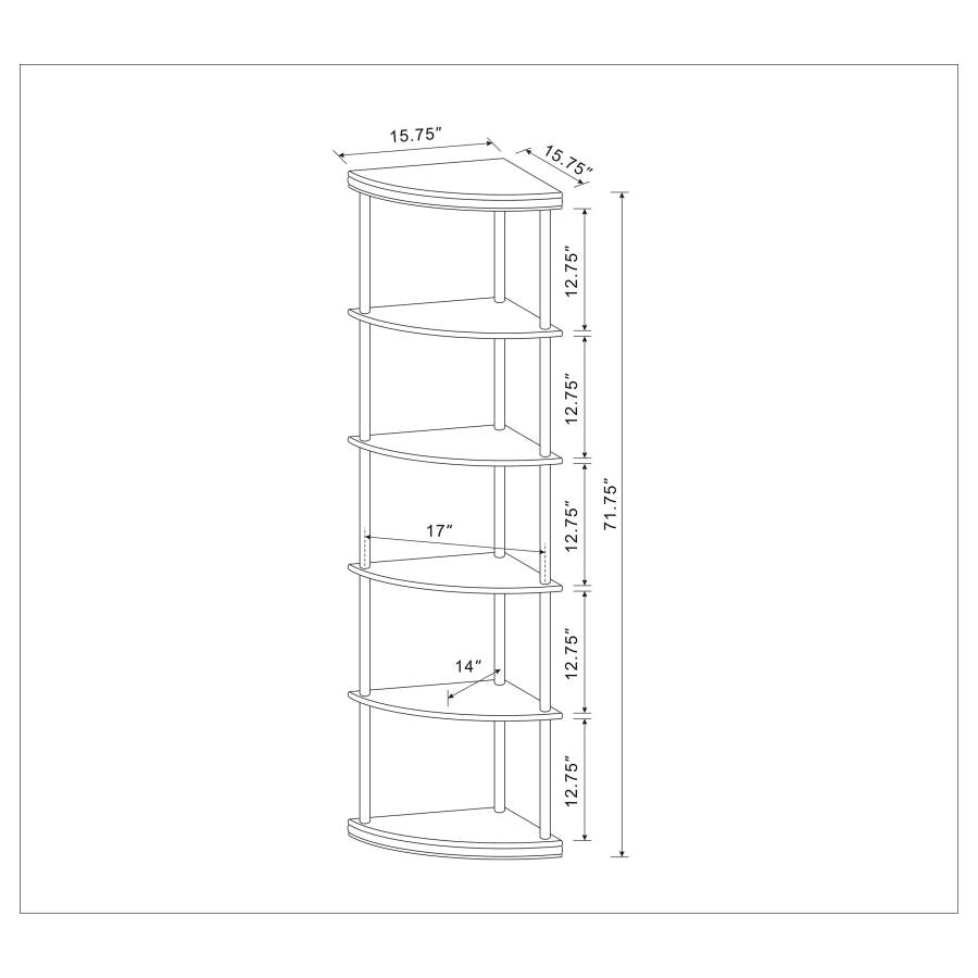 Bonwick Brown Corner Bookcase - MyWaynesHome #
