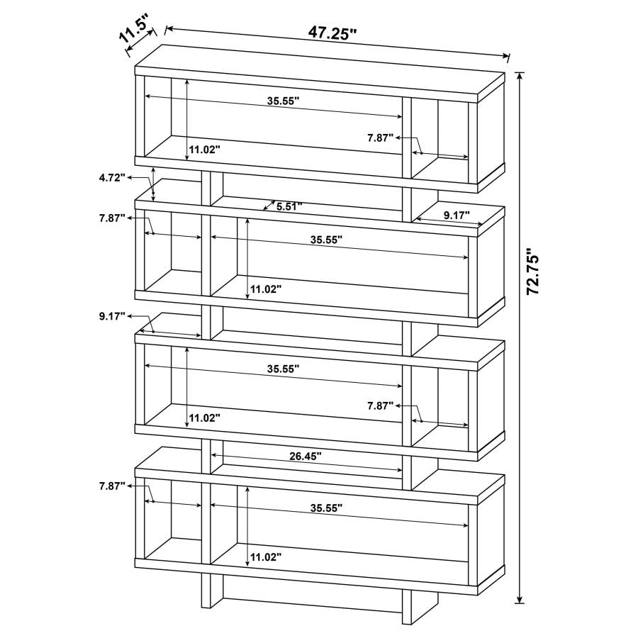 Reid Brown Bookcase - MyWaynesHome #