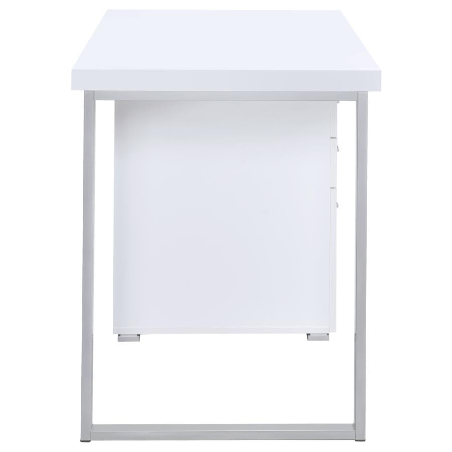 Brennan White Computer Desk - MyWaynesHome #