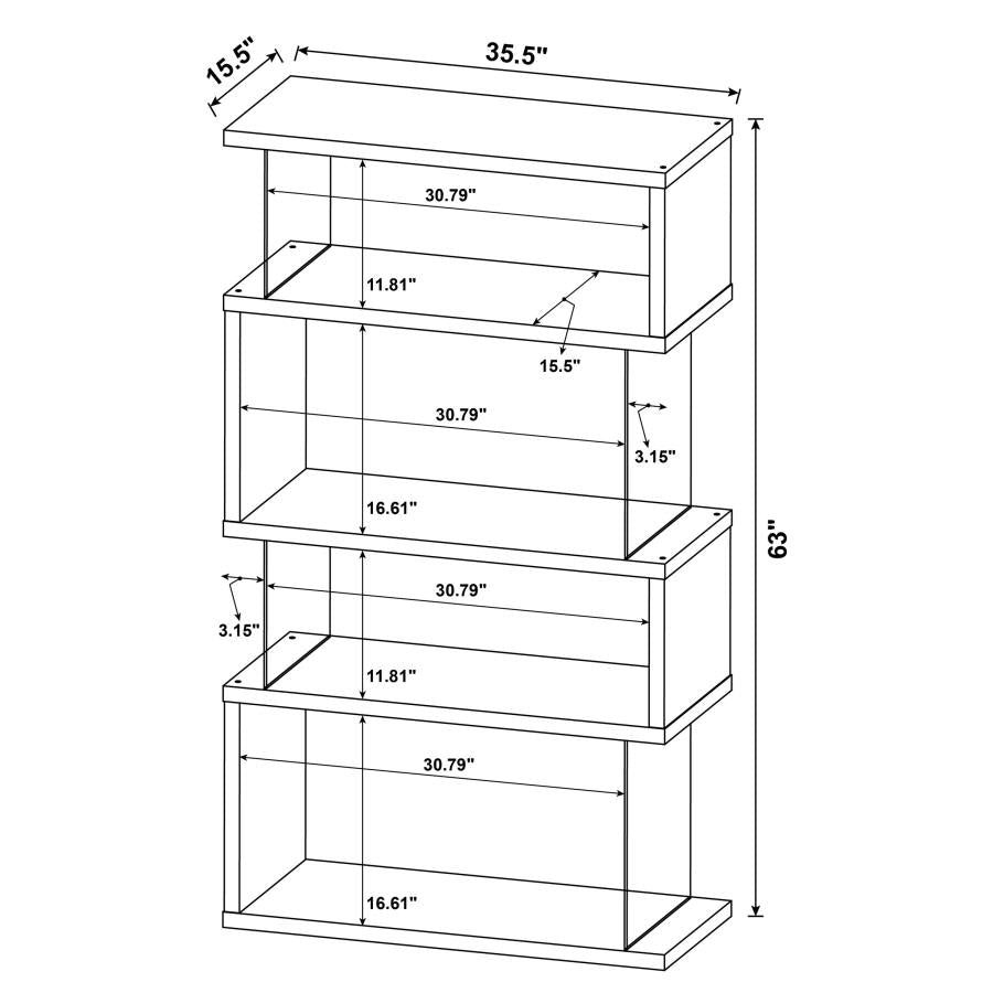 Emelle Black Bookcase - MyWaynesHome #