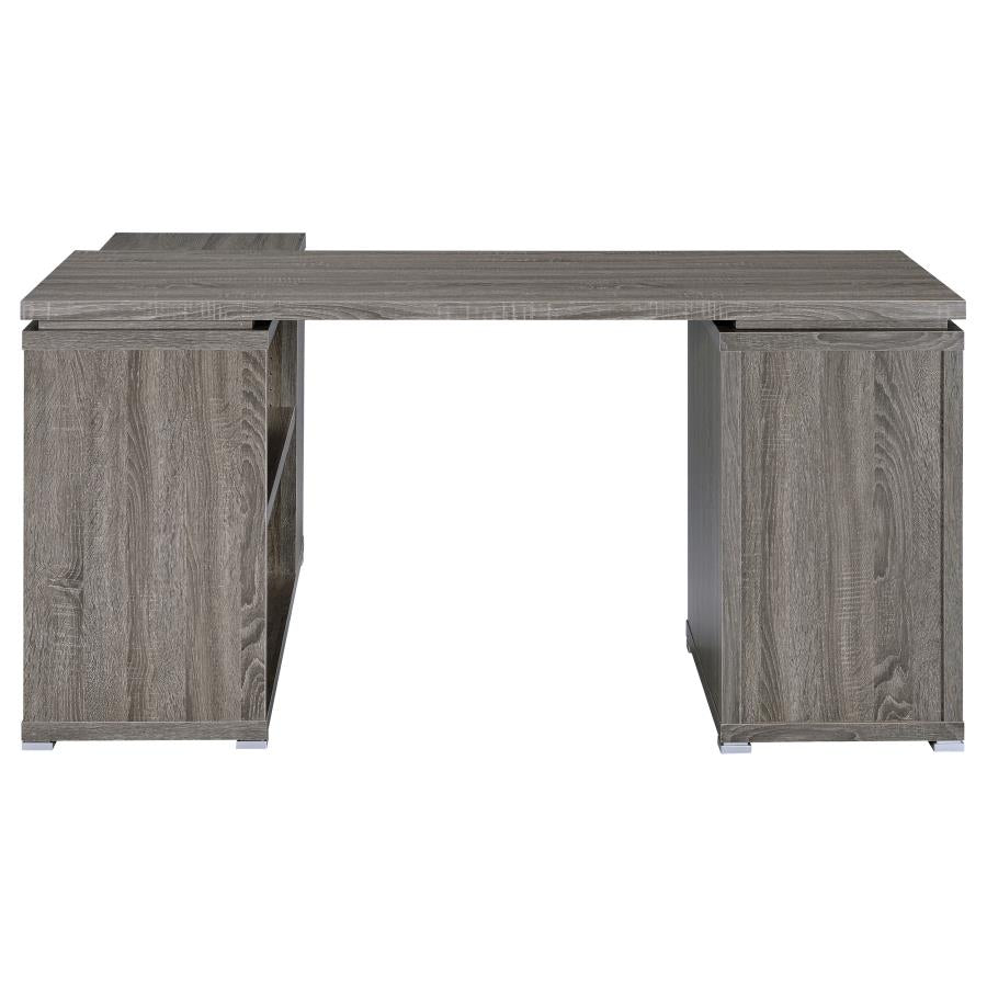 Yvette Grey L-shape Desk - MyWaynesHome #