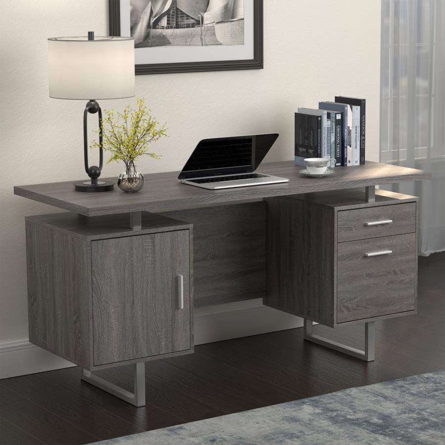 Lawtey Grey Computer Desk - MyWaynesHome #