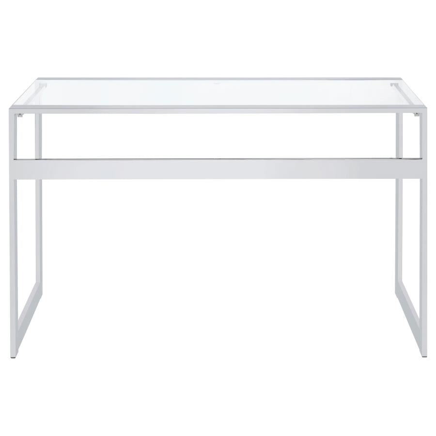 Hartford Silver Writing Desk - MyWaynesHome #