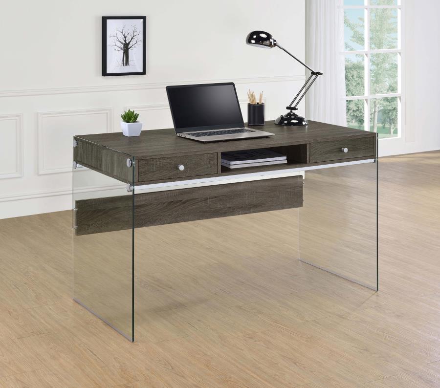 Dobrev Grey Writing Desk - MyWaynesHome #