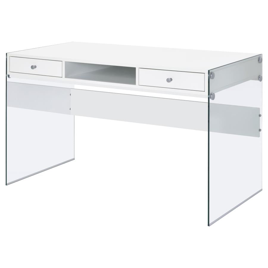 Dobrev White Writing Desk - MyWaynesHome #