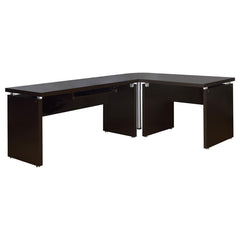 Skylar Brown L-shape Desk - MyWaynesHome #