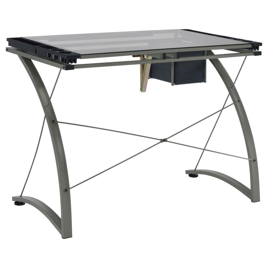 Melo Grey Drafting Desk - MyWaynesHome #