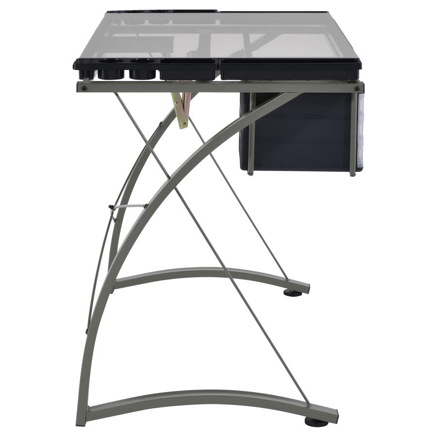 Melo Grey Drafting Desk - MyWaynesHome #