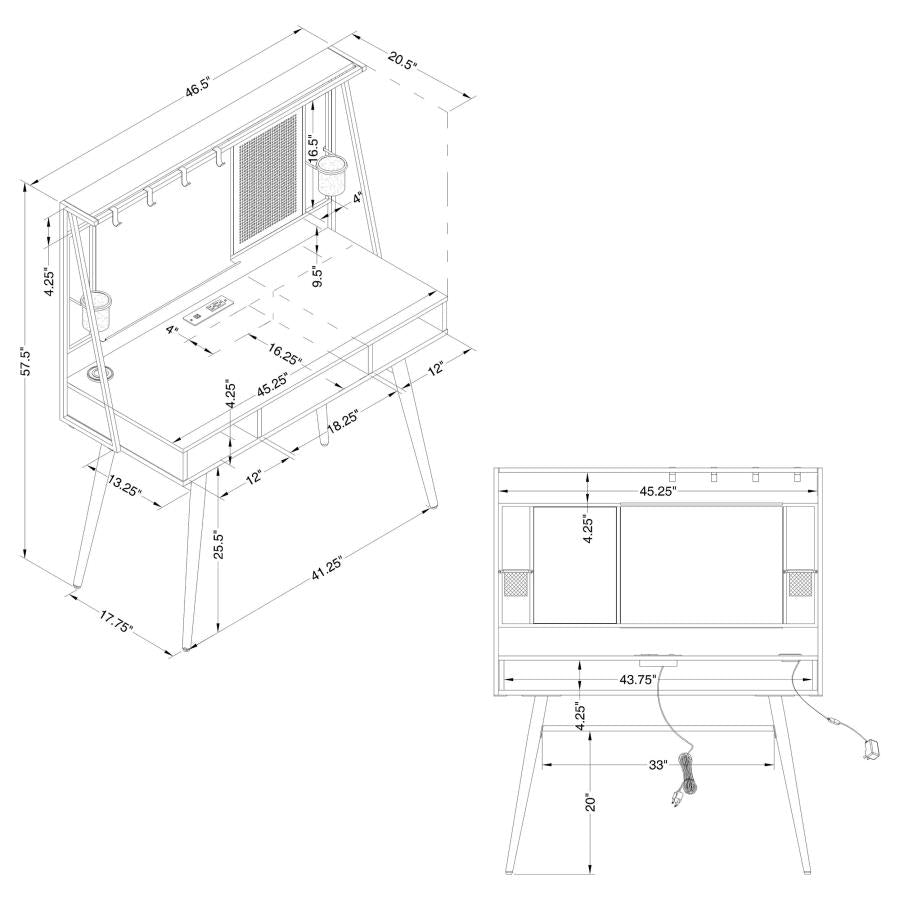 Jessie Black Writing Desk - MyWaynesHome #