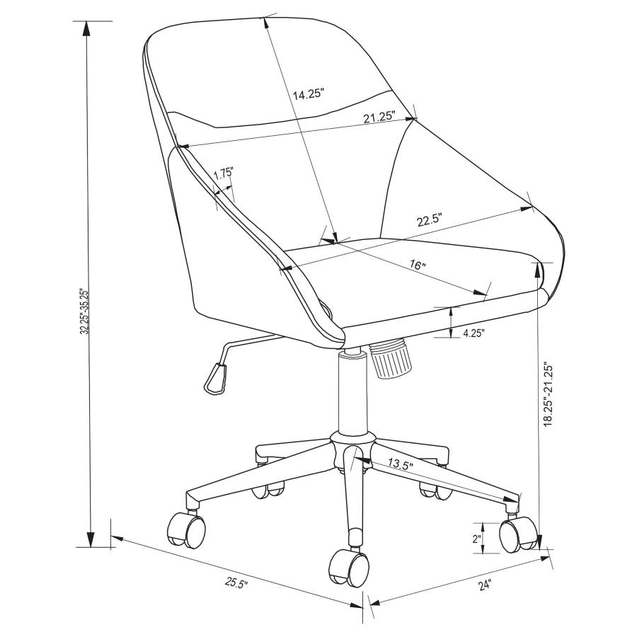 Jackman Brown Office Chair - MyWaynesHome #