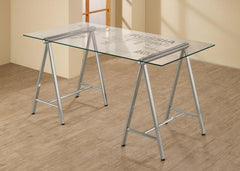 Patton Silver Writing Desk - MyWaynesHome #