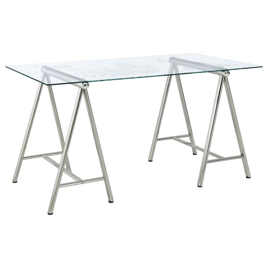 Patton Silver Writing Desk - MyWaynesHome #