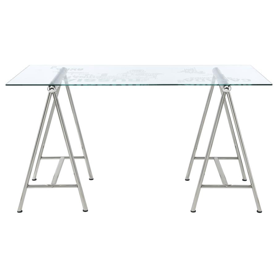 Patton Silver Writing Desk - MyWaynesHome #