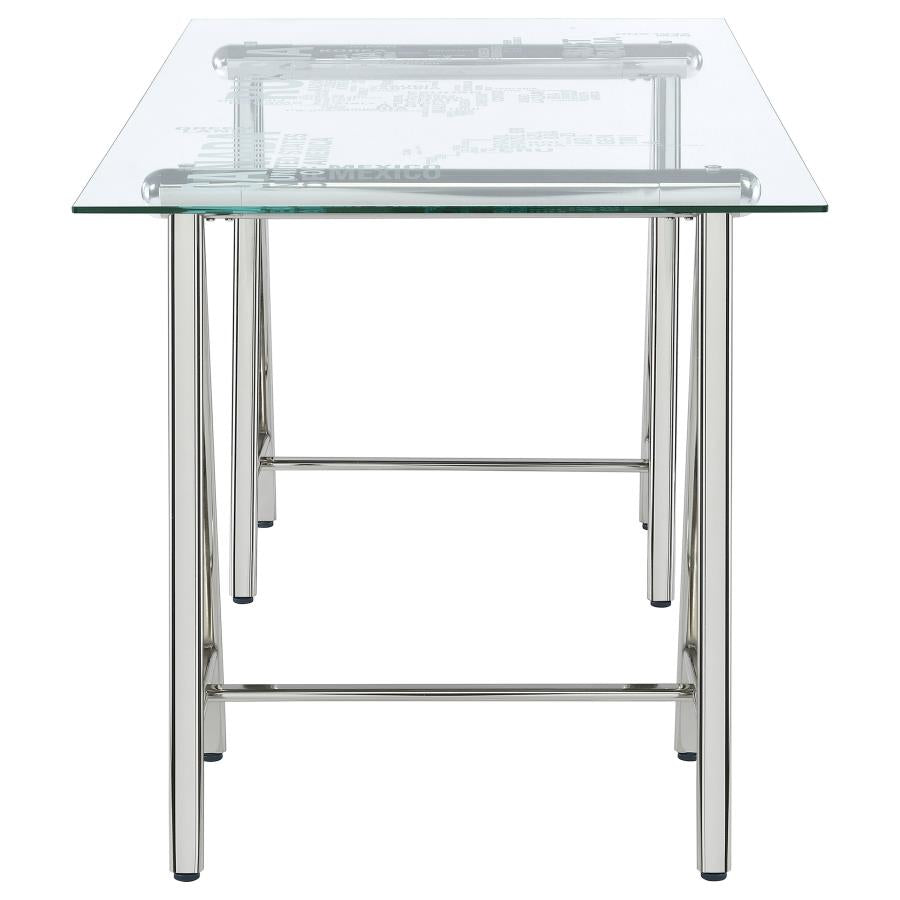 Patton Silver Writing Desk - MyWaynesHome #