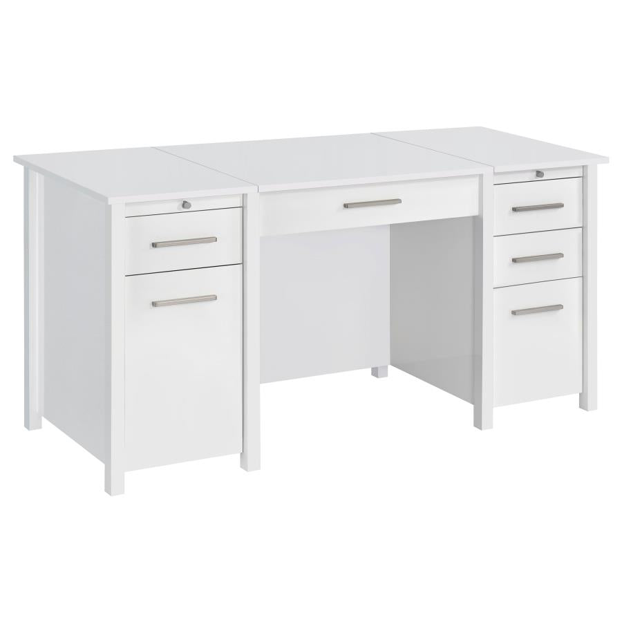 Dylan White Lift Top Computer Desk - MyWaynesHome #