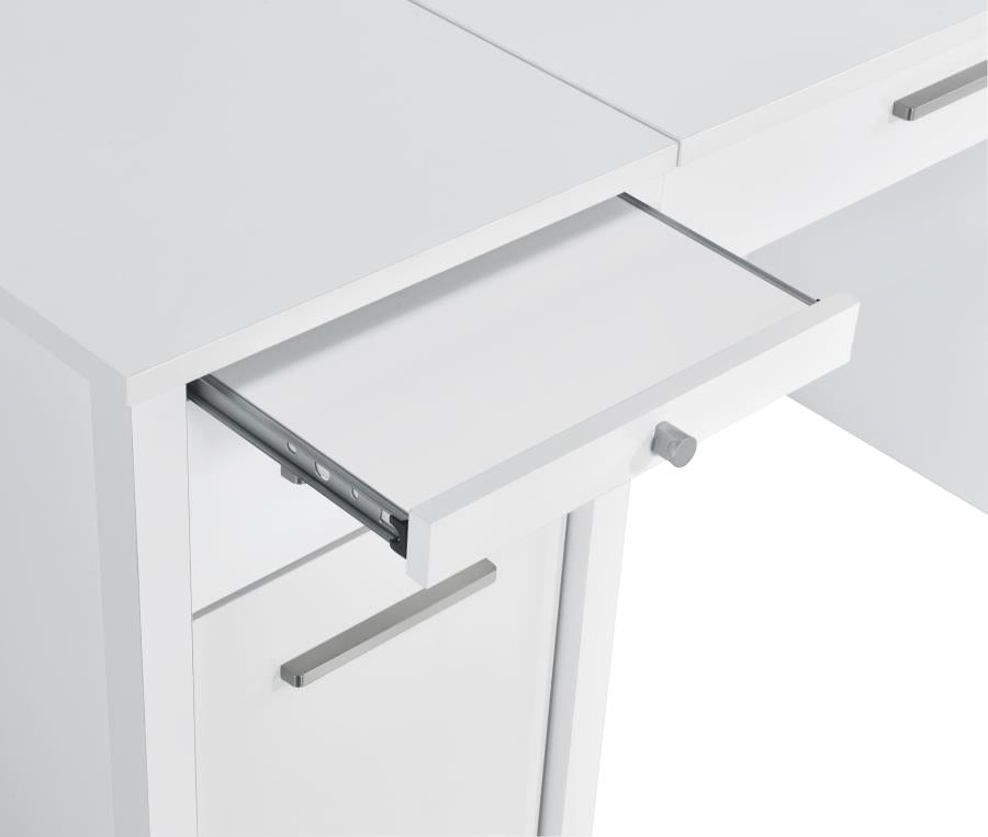 Dylan White Lift Top Computer Desk - MyWaynesHome #