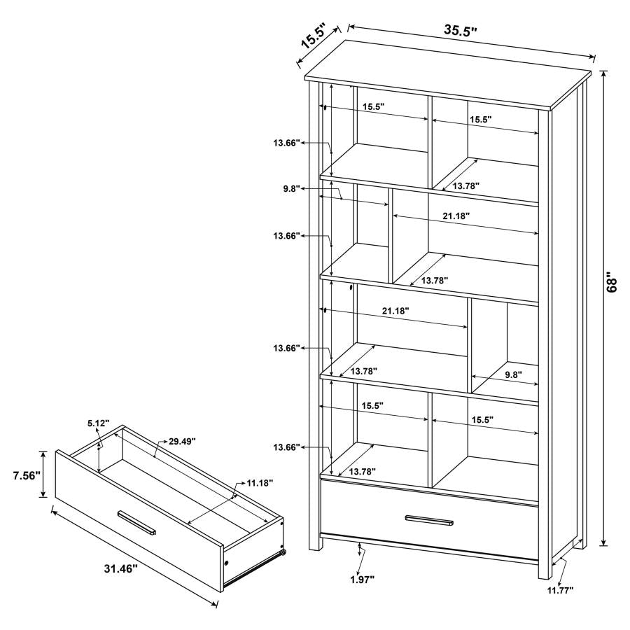 Dylan White Bookcase - MyWaynesHome #