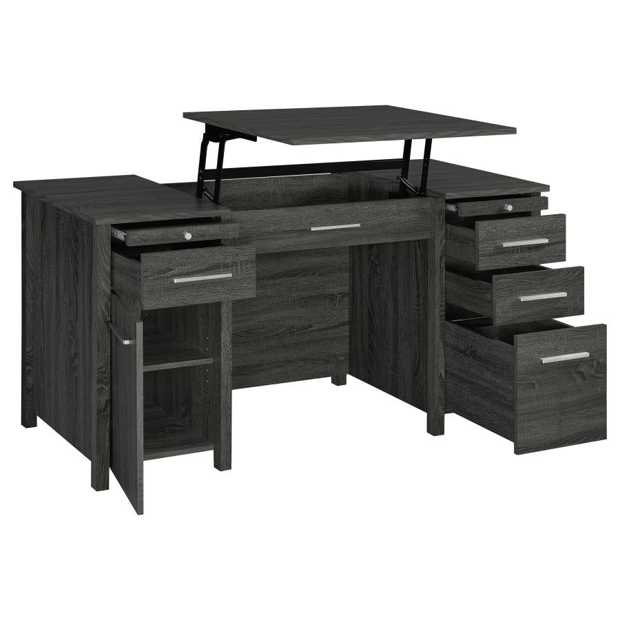Dylan Grey Lift Top Computer Desk - MyWaynesHome #