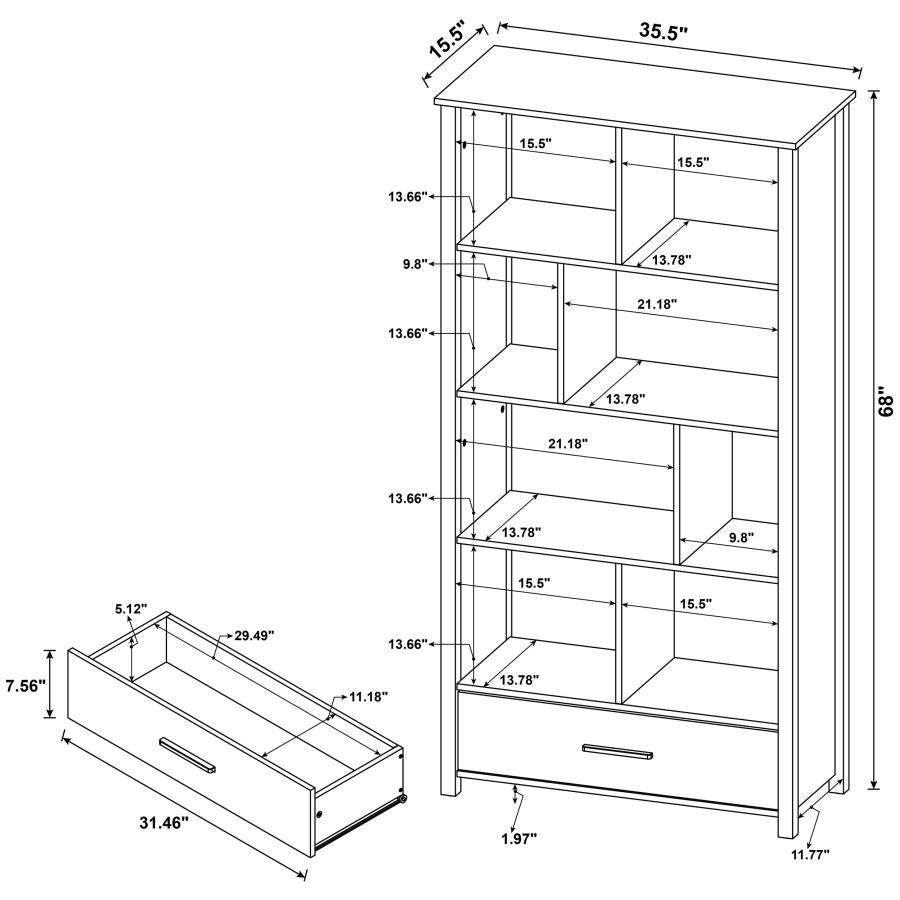 Dylan Grey Bookcase - MyWaynesHome #