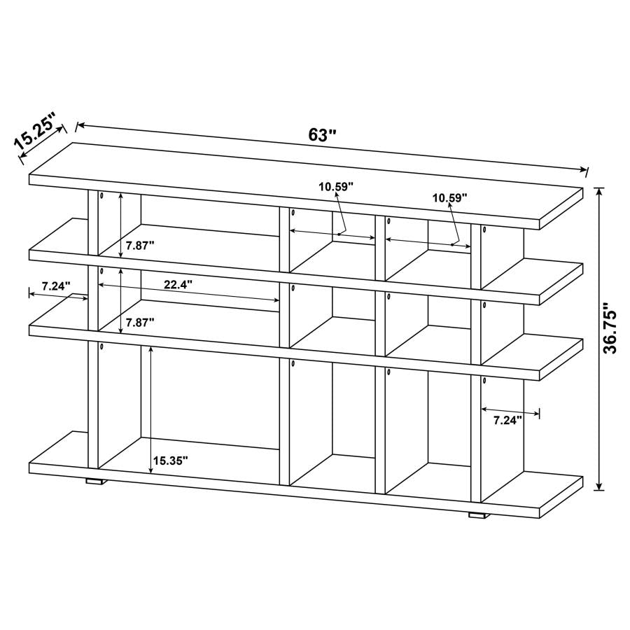 Santos Brown Console Bookcase - MyWaynesHome #