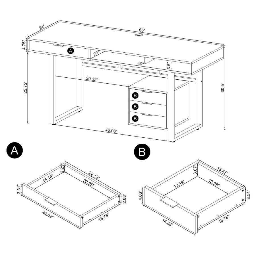 Whitman Grey Computer Desk - MyWaynesHome #