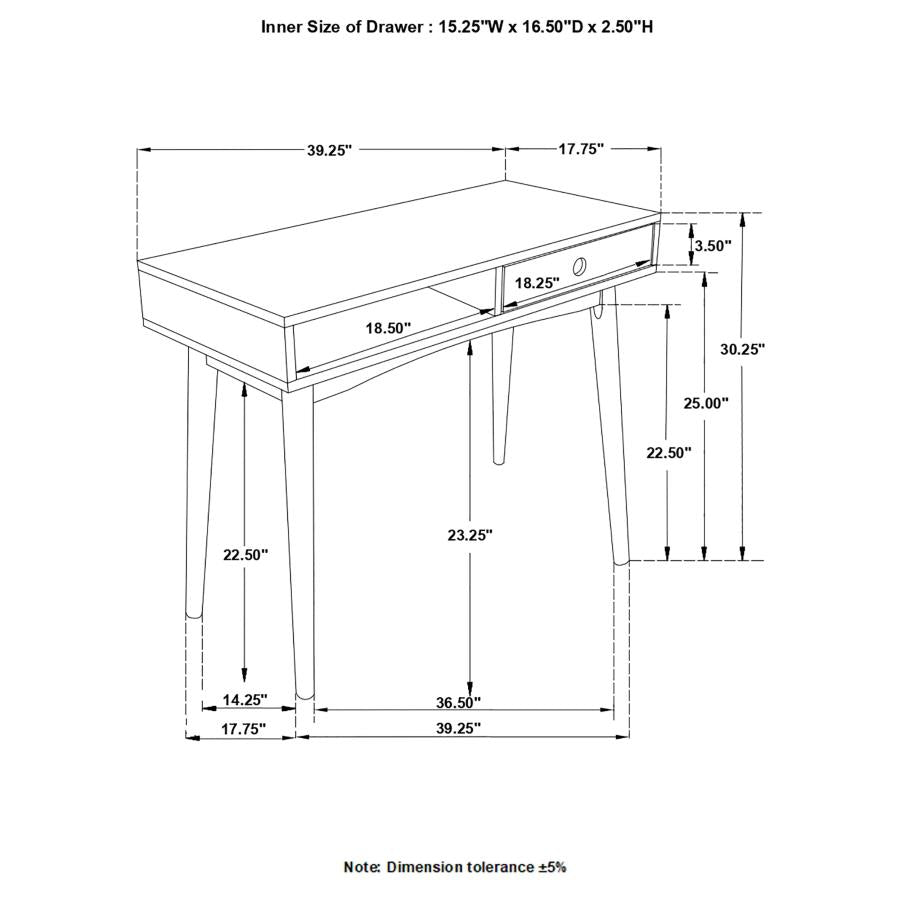 Bradenton White Writing Desk - MyWaynesHome #