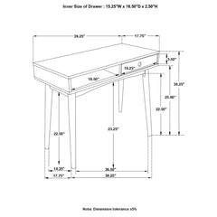 Bradenton White Writing Desk - MyWaynesHome #