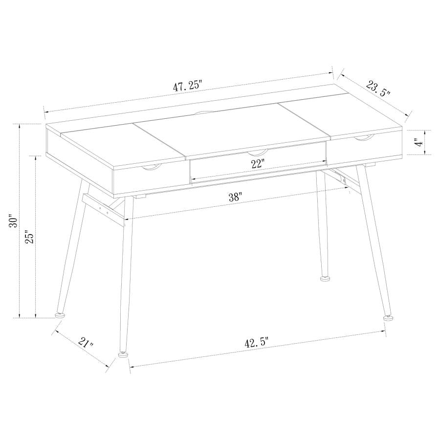 Rafael Brown Writing Desk - MyWaynesHome #