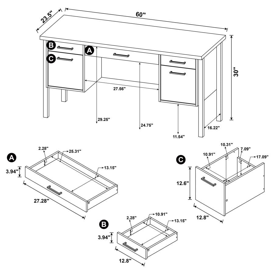 Samson Brown Computer Desk - MyWaynesHome #