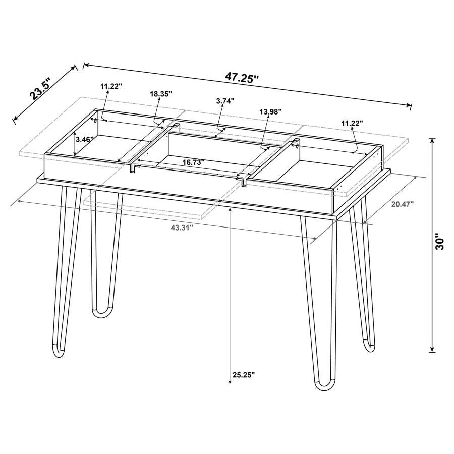 Sheeran Brown Writing Desk - MyWaynesHome #