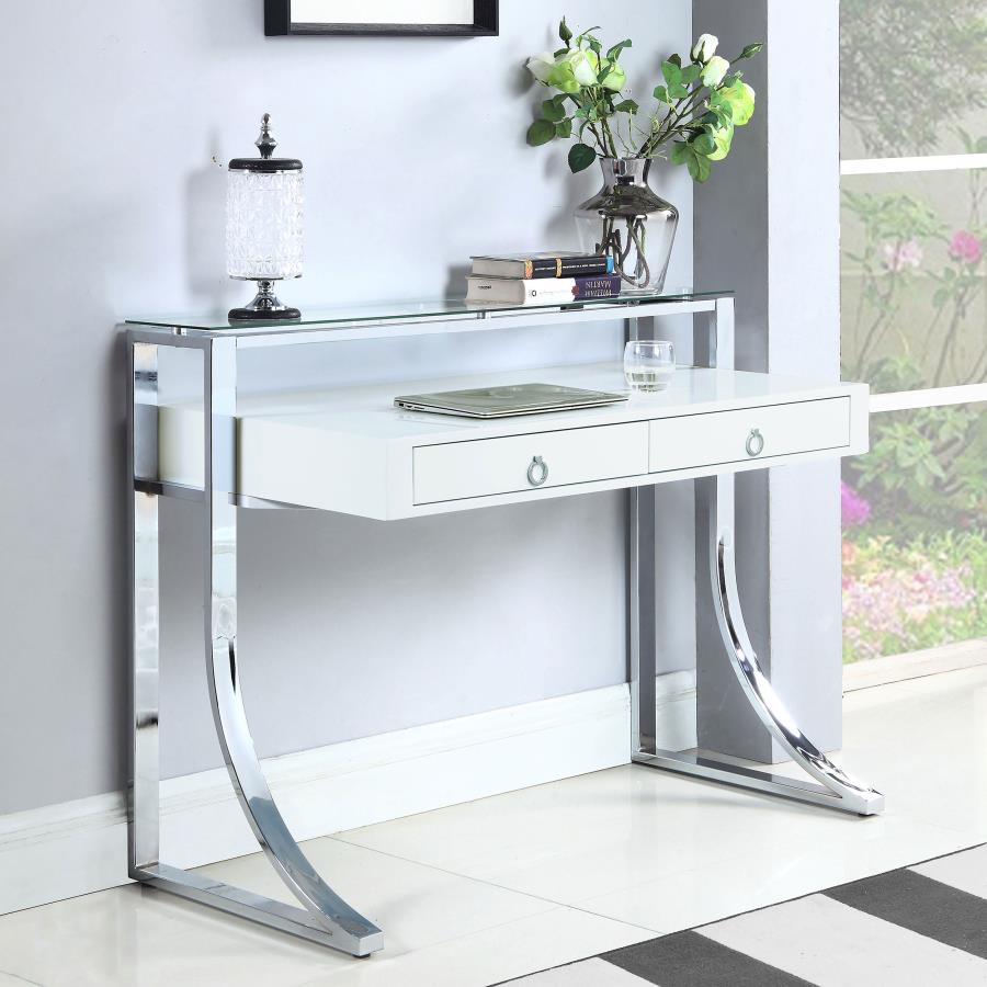 Gemma White Writing Desk - MyWaynesHome #