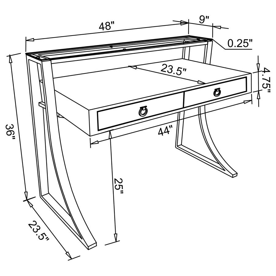 Gemma White Writing Desk - MyWaynesHome #