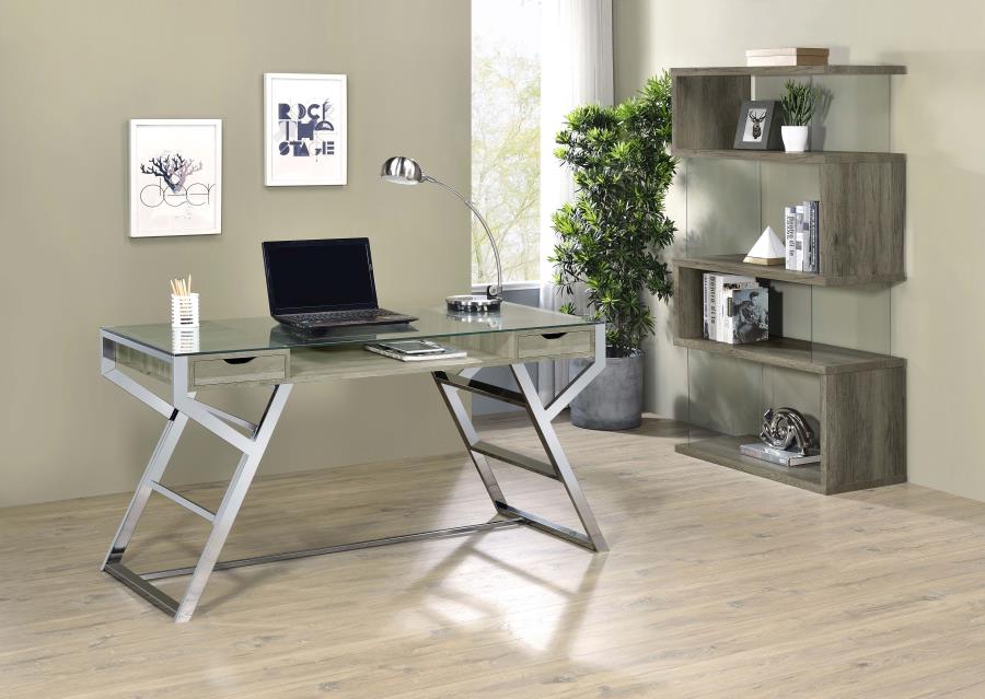 Emelle Grey Bookcase - MyWaynesHome #